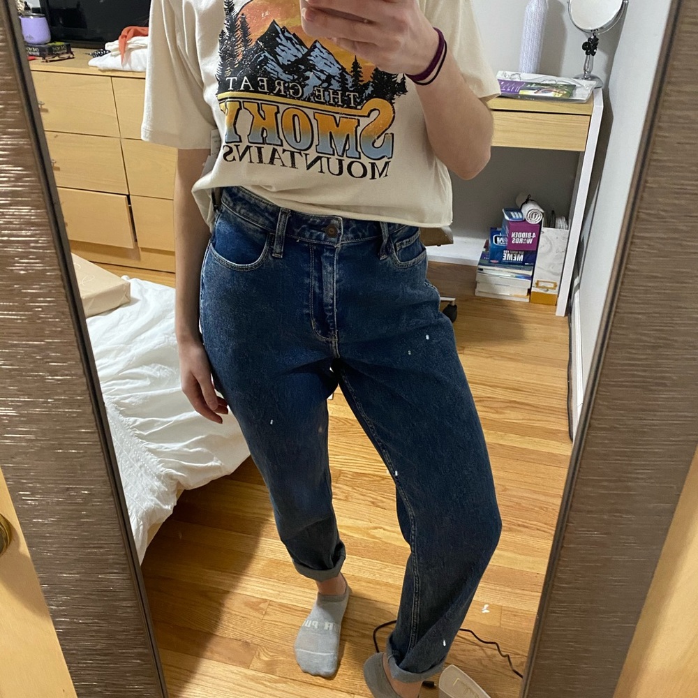 Hollister ultra high rise mom jean